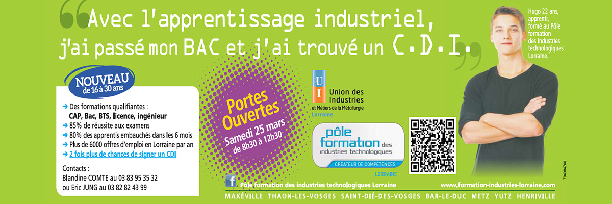 Portes Ouvertes au Pôle Formation des Industries Technologiques - Lorraine
