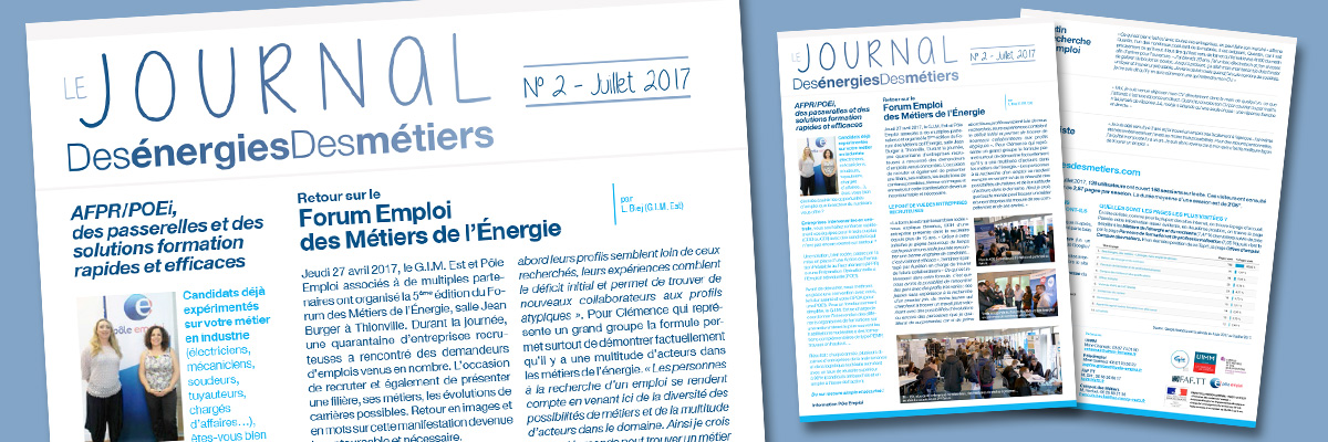 Le Journal "Des énergies, des Métiers" #2